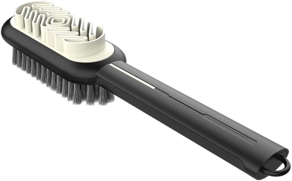 image:image2 in 1 Scrub Suede Shoe Brush 2025 New Portable Shoe Cleaner MultiPurpose Nubuck Cleaner for Handbags Soft Bristle Brush for Sofa and Coats Leather Cleaning Brush for Men and Women BlackBlack