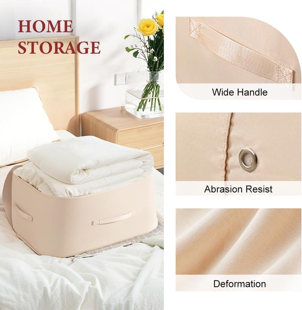 image:image3Layer Ultra Space Saving Self Compression Organizer 2026 NEW Multifunctional Organizer with Zipper Foldable Storage Bag Compression Bags for Comforters Blankets Bedding Duvet Blue LargeGrey