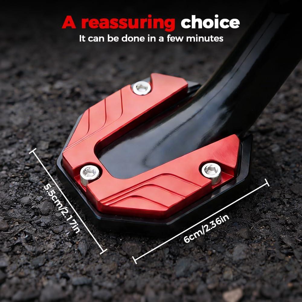 image:imageMotorcycle Kickstand Foot Side Stand Extension 2026 New Heavy Duty AntiSkid Enlarged Kickstand Plate Universal MotorcycleSide Stand Extension Pad for All Bikes 3PC MIX12PC SliverGold