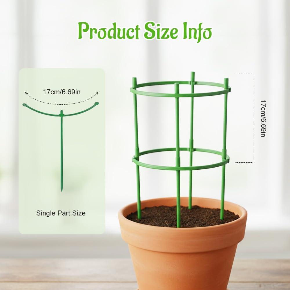 image:imagePlant Support Stakes 2025 Upgraded Tomato Cages for Garden Garden Flower Stakes Round Plants Support for Indoor Outdoor Climbing Plants Vegetable Flower Pot 6 GreenGreen