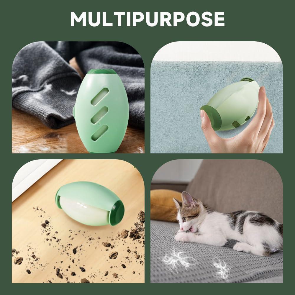image:imageReusable Lint Rollers 2026 New Portable Silicone Lint Remover Multiuse Washable Sticky Roller for Home Travel EcoFriendly Lint Roller for Pet Hair Dust Removal Clothes Bed Sofa GreenWhite