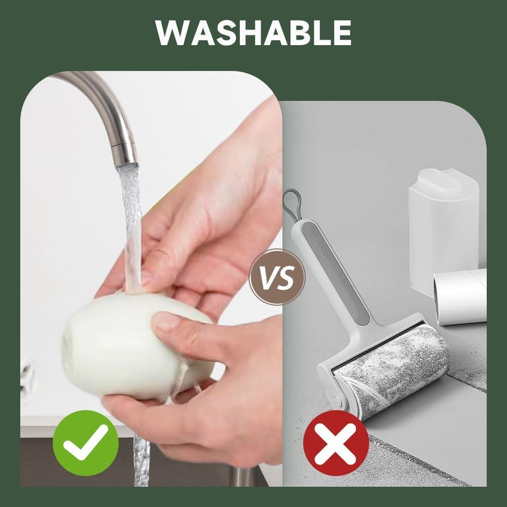 image:imageReusable Lint Rollers 2026 New Portable Silicone Lint Remover Multiuse Washable Sticky Roller for Home Travel EcoFriendly Lint Roller for Pet Hair Dust Removal Clothes Bed Sofa GreenGreen