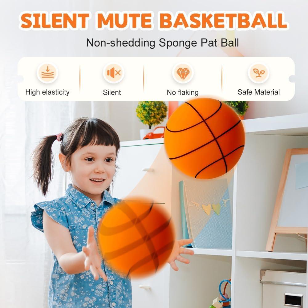 image:imageSilent Basketball 2025 Upgrade Quiet Foam Basketballs for Indoor Durable Dribbling Ball for Apartments Noiseless Soft Washable Higher Bounce Basketball for TrainingBlue