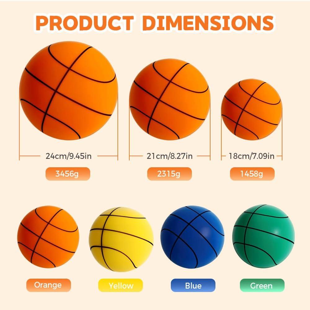 image:imageSilent Basketball 2025 Upgrade Quiet Foam Basketballs for Indoor Durable Dribbling Ball for Apartments Noiseless Soft Washable Higher Bounce Basketball for TrainingBlue