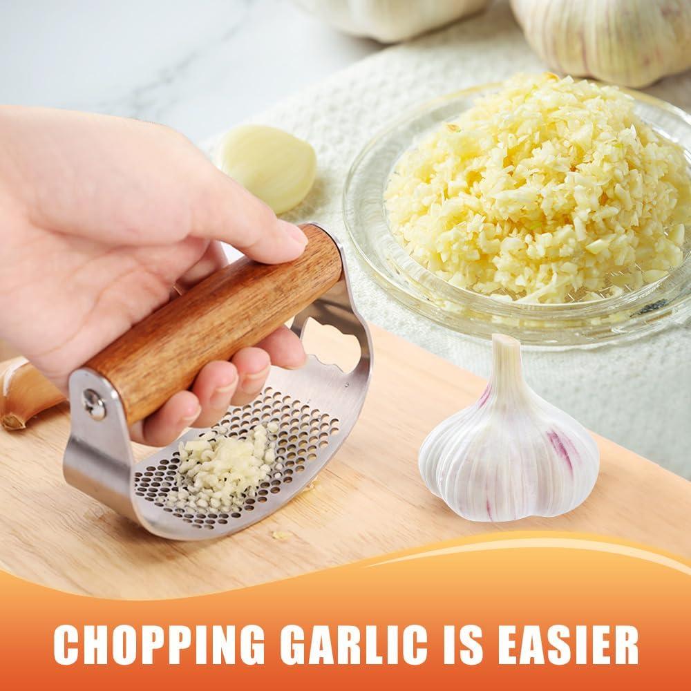 image:imageStainless Steel Garlic Presser 2025 Upgraded Rocker Professional Garlic Press Ergonomic Garlic Crusher for Home Kitchen Use Heavy Duty Mincer Tool Garlic Chopper Garlic Presser Mincer 22