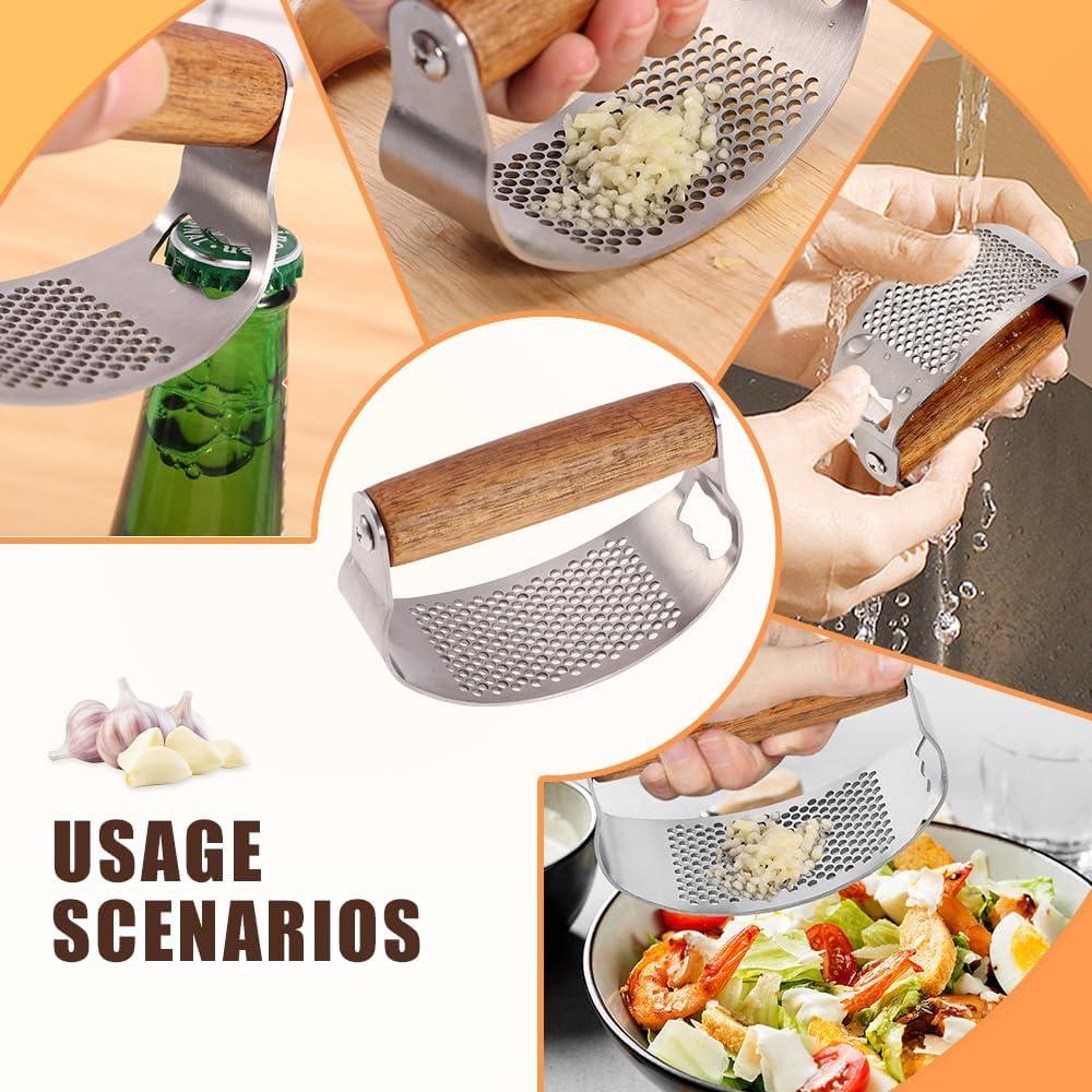 image:imageStainless Steel Garlic Presser 2025 Upgraded Rocker Professional Garlic Press Ergonomic Garlic Crusher for Home Kitchen Use Heavy Duty Mincer Tool Garlic Chopper Garlic Presser Mincer 21