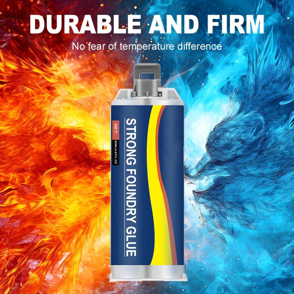 image:imageStrong Foundry Glue 2025 Upgraded Metal Resistant Casting Repair Enhanced Casting Glue Repair for Repairing All Surfaces 85ml Premium Liquid Welding Filler 2PC2PC
