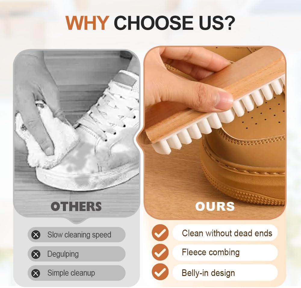 image:imageSuede Shoe Brush and Eraser 2026 Upgraded Suede Brush and Eraser MultiPurpose Nubuck Cleaner for Shoes Bags Jacket Purse Sofa with Wooden Handle Leather Cleaning Brush 23