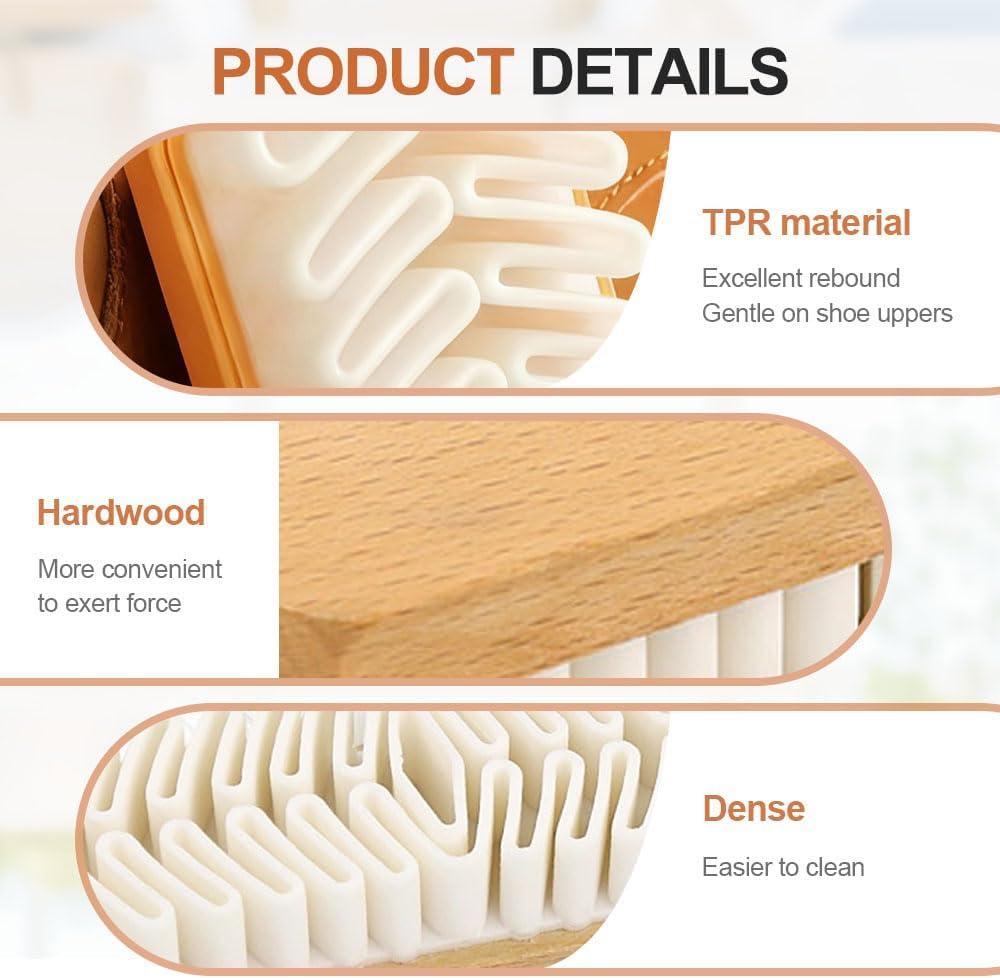 image:imageSuede Shoe Brush and Eraser 2026 Upgraded Suede Brush and Eraser MultiPurpose Nubuck Cleaner for Shoes Bags Jacket Purse Sofa with Wooden Handle Leather Cleaning Brush 23