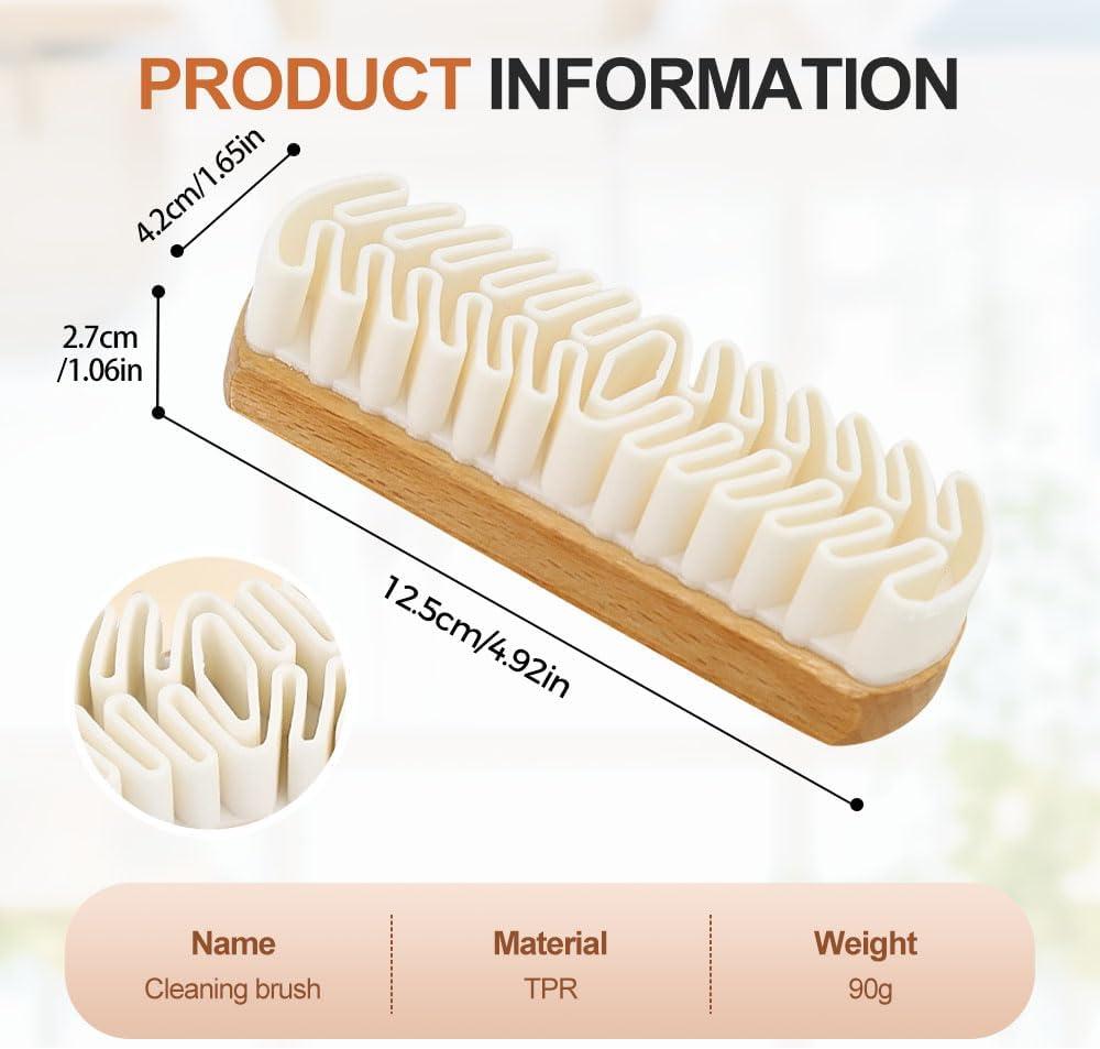 image:imageSuede Shoe Cleaner Kit 2026 New Rubber Polish Eraser with Soft Bristle Brush for Suede Cleaner and Nubuck Brush1 Set2pcs