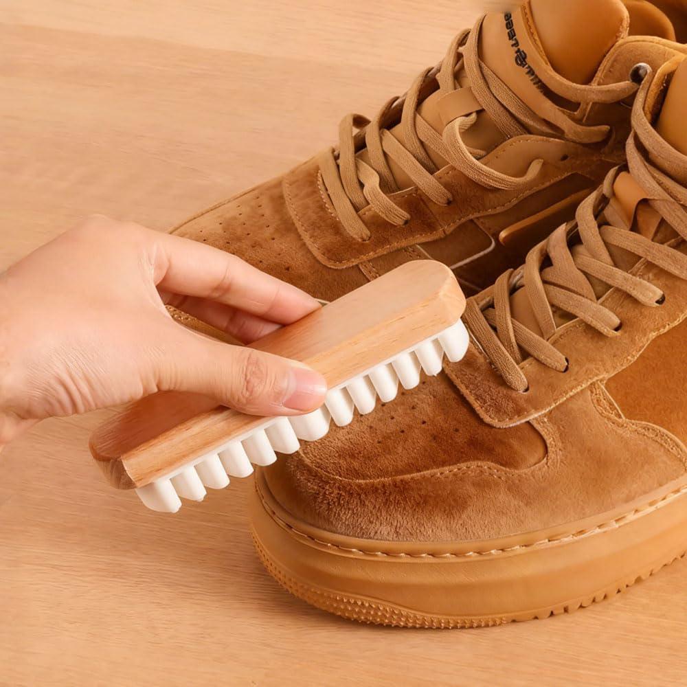 image:imageSuede Shoe Cleaner Kit 2026 New Rubber Polish Eraser with Soft Bristle Brush for Suede Cleaner and Nubuck Brush1 Set2pcs