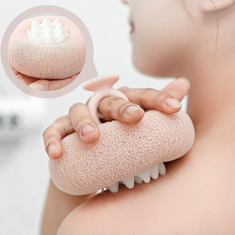 image:imageSuper Soft Sunflower Suction Cup Bath Ball 2025 Upgraded Exfoliating Shower Brushes 2PCS Magic Exfoliating Bath Sponge Sponge Mesh Pouf Shower Ball for Men Women Shower 2PCApricotPurple2pcapricotgreen