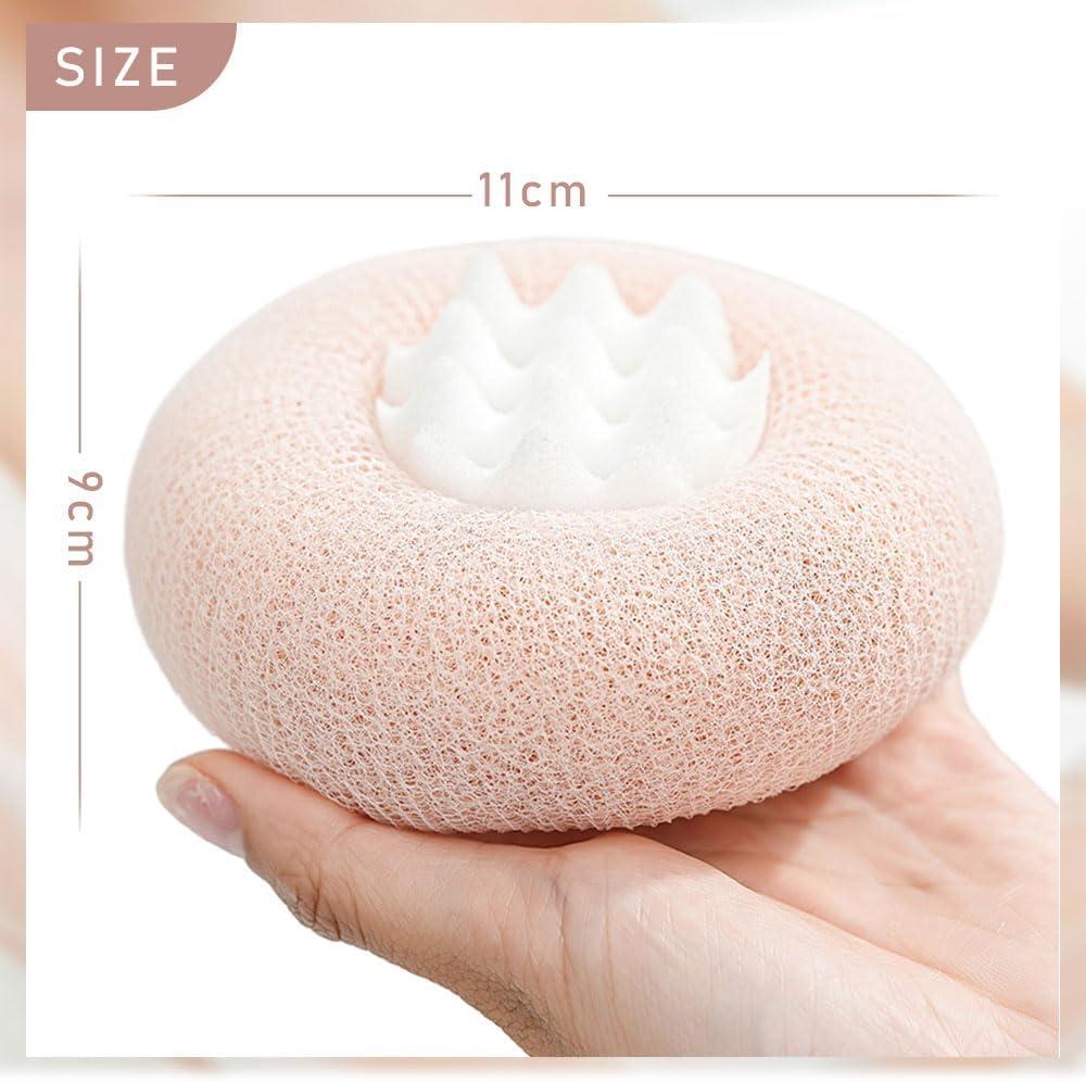 image:imageSuper Soft Sunflower Suction Cup Bath Ball 2025 Upgraded Exfoliating Shower Brushes 2PCS Magic Exfoliating Bath Sponge Sponge Mesh Pouf Shower Ball for Men Women Shower 2PCApricotPurple2pcpurpleyellow
