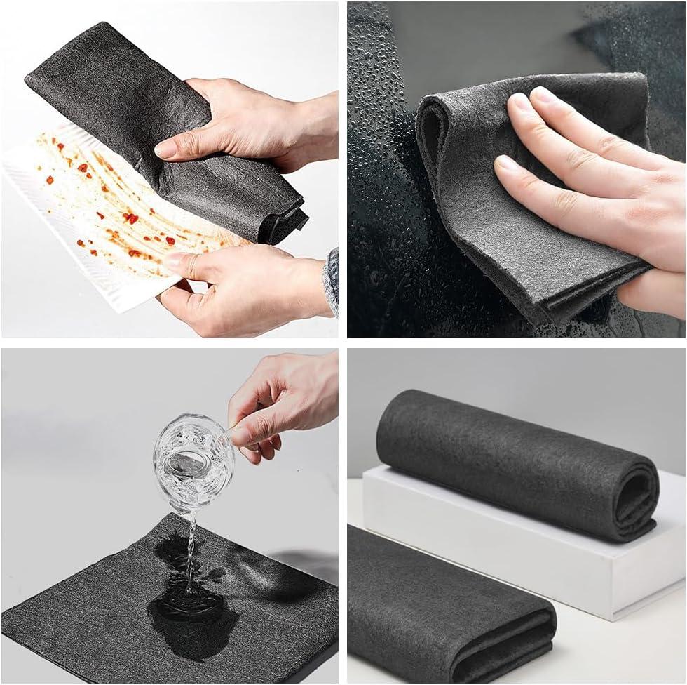 image:imageThickened Magic Cleaning Cloth 2025 Upgraded Reuseable Window Cleaning Cloth Set with Streak Free Microfiber Cloth Microfiber Cleaning Rag for Glass Cars Kitchen Bathroom 10PC1181X1181 in10pc1574x1181 In