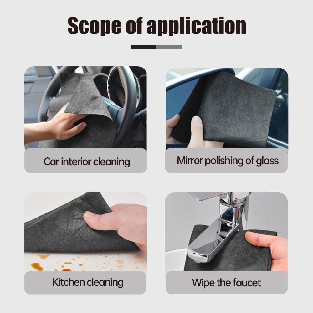image:imageThickened Magic Cleaning Cloth 2025 Upgraded Reuseable Window Cleaning Cloth Set with Streak Free Microfiber Cloth Microfiber Cleaning Rag for Glass Cars Kitchen Bathroom 10PC1181X1181 in10pc1574x1181 In