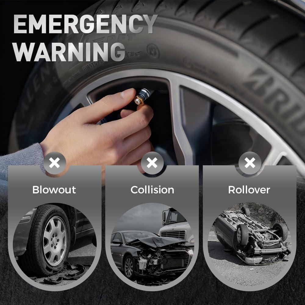 image:imageTire Pressure Monitoring Valve 2026 New 24Bar 36 PSI Tire Pressure Sensor Indicator with EasytoRead 3Color for Car Owners Universal Car Tire Pressure Monitor Fits Most Cars 8PCS Gold4PCS  Sliver