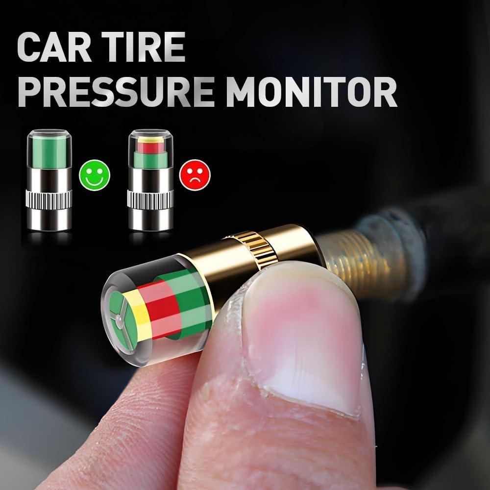 image:imageTire Pressure Monitoring Valve 2026 New 24Bar 36 PSI Tire Pressure Sensor Indicator with EasytoRead 3Color for Car Owners Universal Car Tire Pressure Monitor Fits Most Cars 8PCS Gold8PCS Sliver