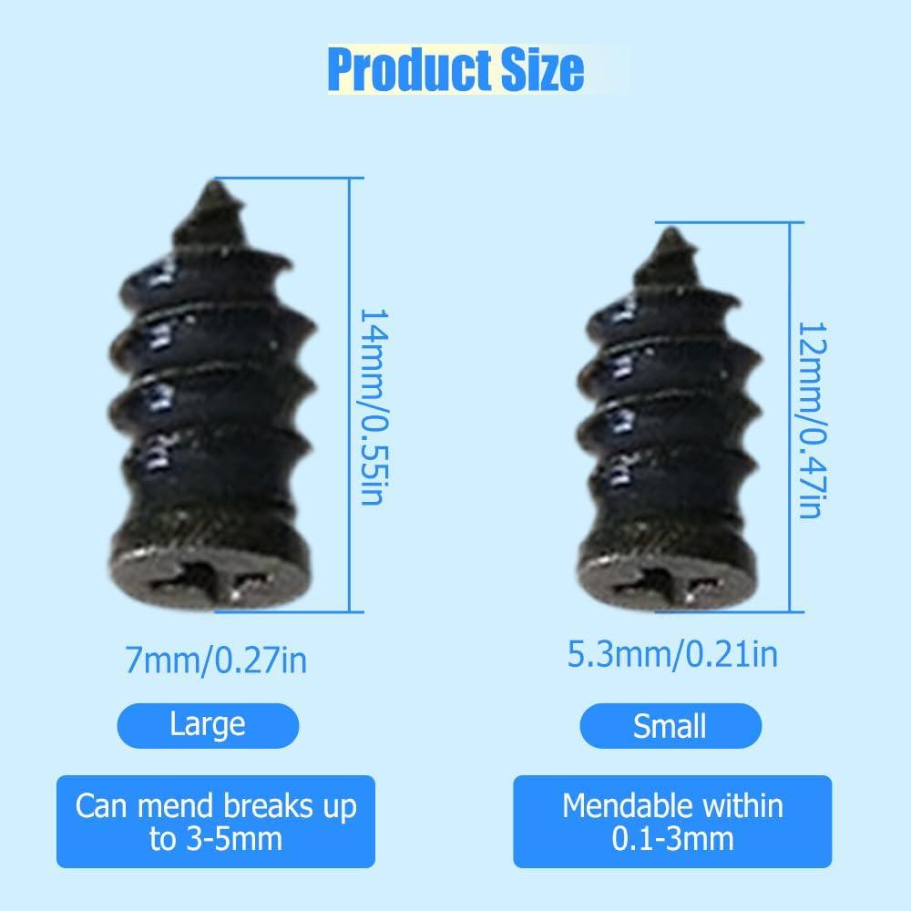 image:imageTire Repair Nails Kit with 2 Sizes 2025 Upgraded Fast SelfService Tire Repair Tools with Box and Screwdriver Tire Repair Kit Screw in Tire Repair Plugs 20