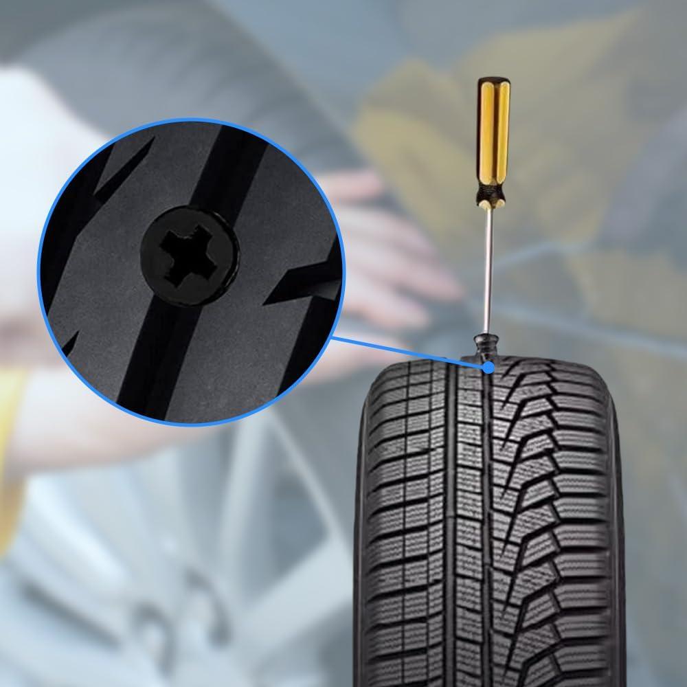image:imageTire Repair Nails Kit with 2 Sizes 2025 Upgraded Fast SelfService Tire Repair Tools with Box and Screwdriver Tire Repair Kit Screw in Tire Repair Plugs 20