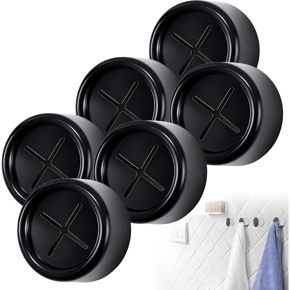 image:image6PCS12PCS Creative Towel Hook 2025 Upgraded Wall Mounted Towel Hook Compact Kitchen Organizer Durable Stainless Steel Towel Hooks for Home Kitchen and Bathroom 6 SliverBlack