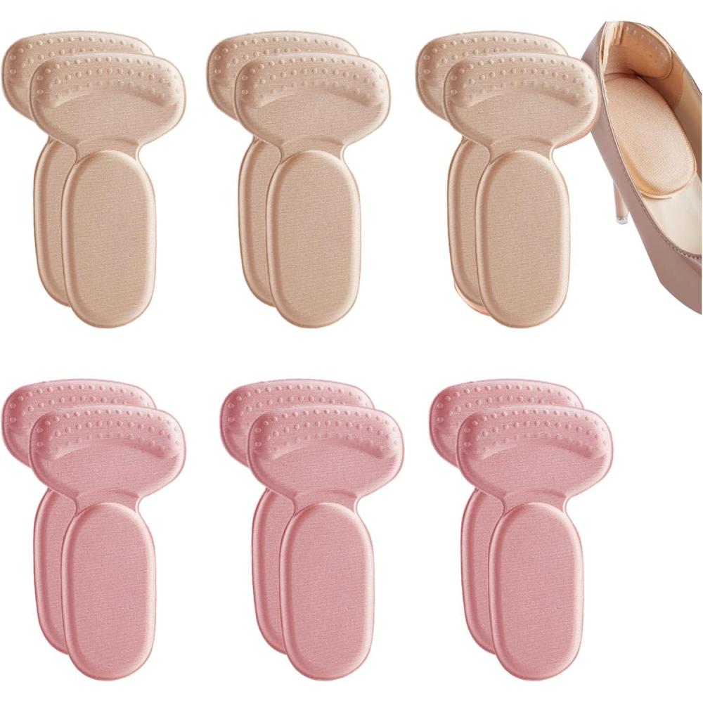 image:image6Pairs Heel Pads Heel Grips Liner for Loose Shoes 2026 New Back Heel Cushion Pads Ultra Soothing AntiSlip Heel Liners Soft Cushion Heel Protector Pads for Women Men Shoes 12 BeigeBeigepink