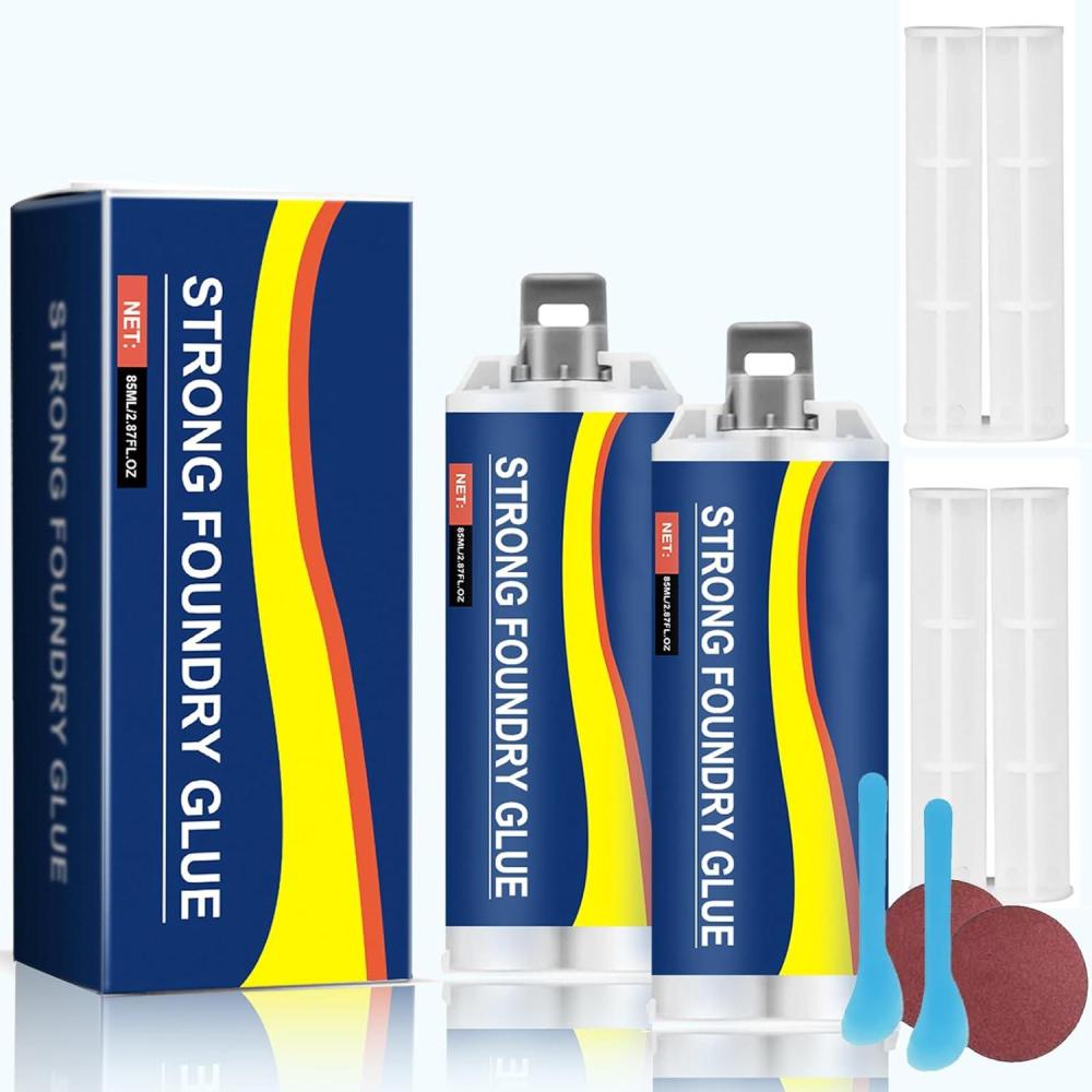 image:imageStrong Foundry Glue 2025 Upgraded Metal Resistant Casting Repair Enhanced Casting Glue Repair for Repairing All Surfaces 85ml Premium Liquid Welding Filler 2PC2PC