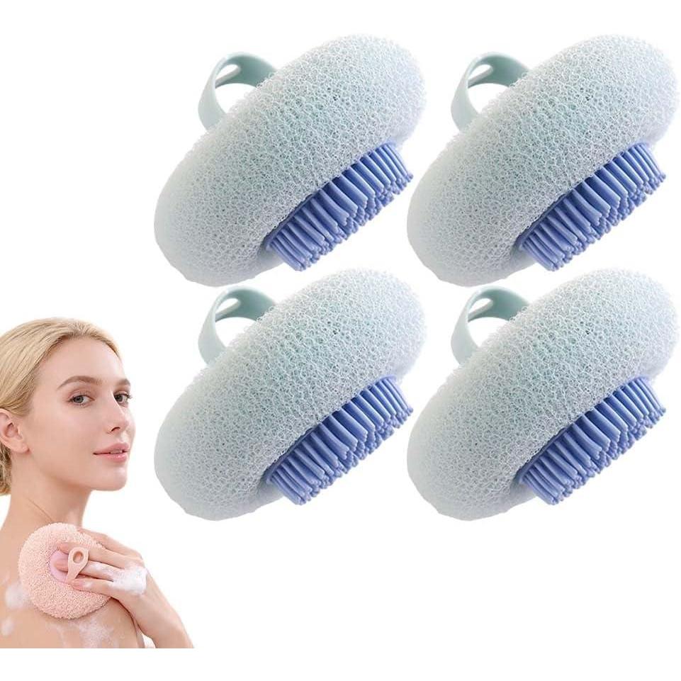 image:imageSuper Soft Sunflower Suction Cup Bath Ball 2025 Upgraded Exfoliating Shower Brushes 2PCS Magic Exfoliating Bath Sponge Sponge Mesh Pouf Shower Ball for Men Women Shower 2PCApricotPurple4pcsblue