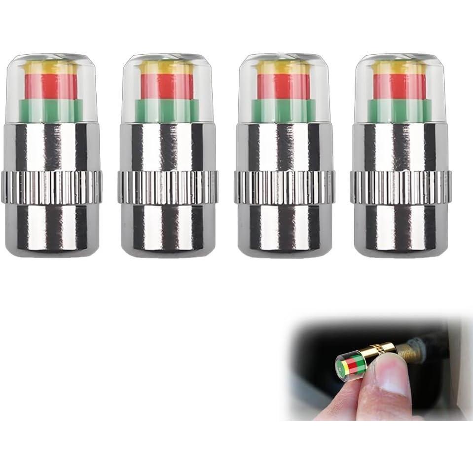 image:imageTire Pressure Monitoring Valve 2026 New 24Bar 36 PSI Tire Pressure Sensor Indicator with EasytoRead 3Color for Car Owners Universal Car Tire Pressure Monitor Fits Most Cars 8PCS Gold4PCS  Sliver
