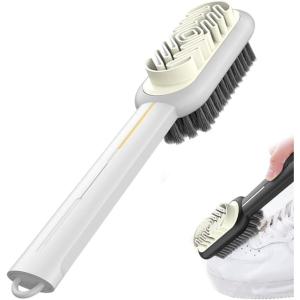 2 in 1 Scrub Suede Shoe Brush, 2025 New Portable Shoe Cleaner, Multi-Purpose Nubuck Cleaner for Handbags, Soft Bristle Brush for Sofa and Coats, Leather Cleaning Brush for Men and Women (Black)(White)