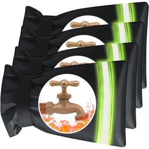 Faucet Outdoor Antifreeze Cover, 9.8″x6.3″x2.4″ 2025 New Faucet Covers for Winter Freeze Protection with Reflective Strip, Waterproof Reusable Hose Bib Spigot Cover for Outside Garden Wall Taps (6)(4)