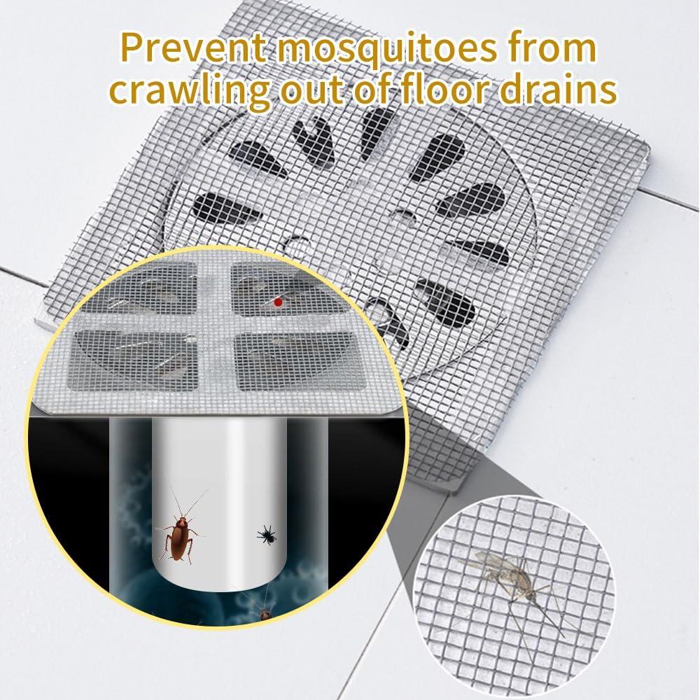 image:imageDisposable Hair Drain Stickers 2025 Upgraded Disposable Floor Drain Filter Stickers Bathroom Shower Drain Protector Mesh Cover Floor Drain Sticker for Kitchen Bathroom Tub 2010