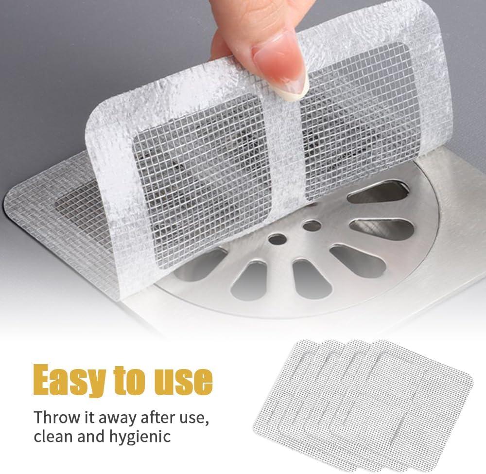 image:imageDisposable Hair Drain Stickers 2025 Upgraded Disposable Floor Drain Filter Stickers Bathroom Shower Drain Protector Mesh Cover Floor Drain Sticker for Kitchen Bathroom Tub 2010