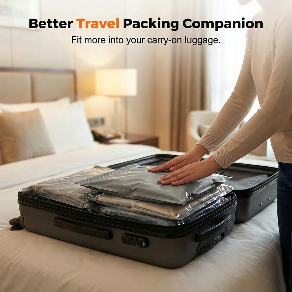 image:imageTravel Vacuum Bags with Cordless Electric Pump 2026 Upgraded Portable Space Saver Bags Carryon Compression for Luggage amp Seasonal Storage 2015
