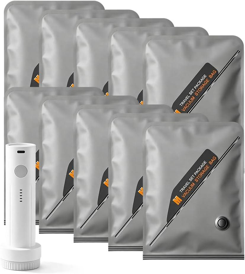 image:imageTravel Vacuum Bags with Cordless Electric Pump 2026 Upgraded Portable Space Saver Bags Carryon Compression for Luggage amp Seasonal Storage 2020