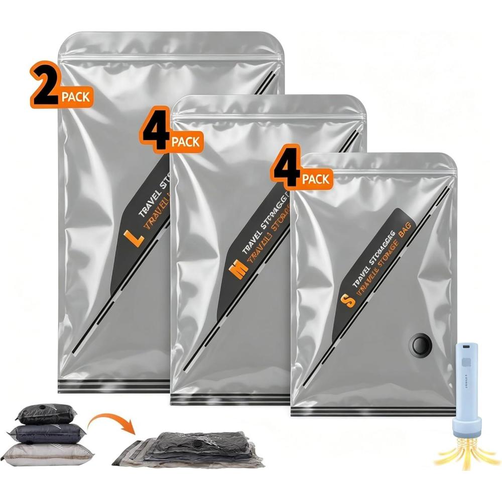 image:imageTravel Vacuum Bags with Cordless Electric Pump 2026 Upgraded Portable Space Saver Bags Carryon Compression for Luggage amp Seasonal Storage 2010