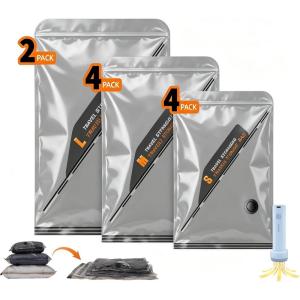 Travel Vacuum Bags with Cordless Electric Pump, 2026 Upgraded Portable Space Saver Bags, Carry-on Compression for Luggage & Seasonal Storage (20)(10)