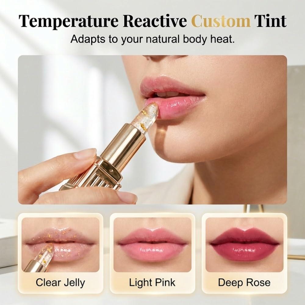image:imageColor Changing Lipstick for Older Women 2026 Upgraded SkinAdaptive Lipsticks PH Lipsticks Color Changing Long Lasting Moisturizing Tinted Lip Balm for All Skin Tones GoldGold