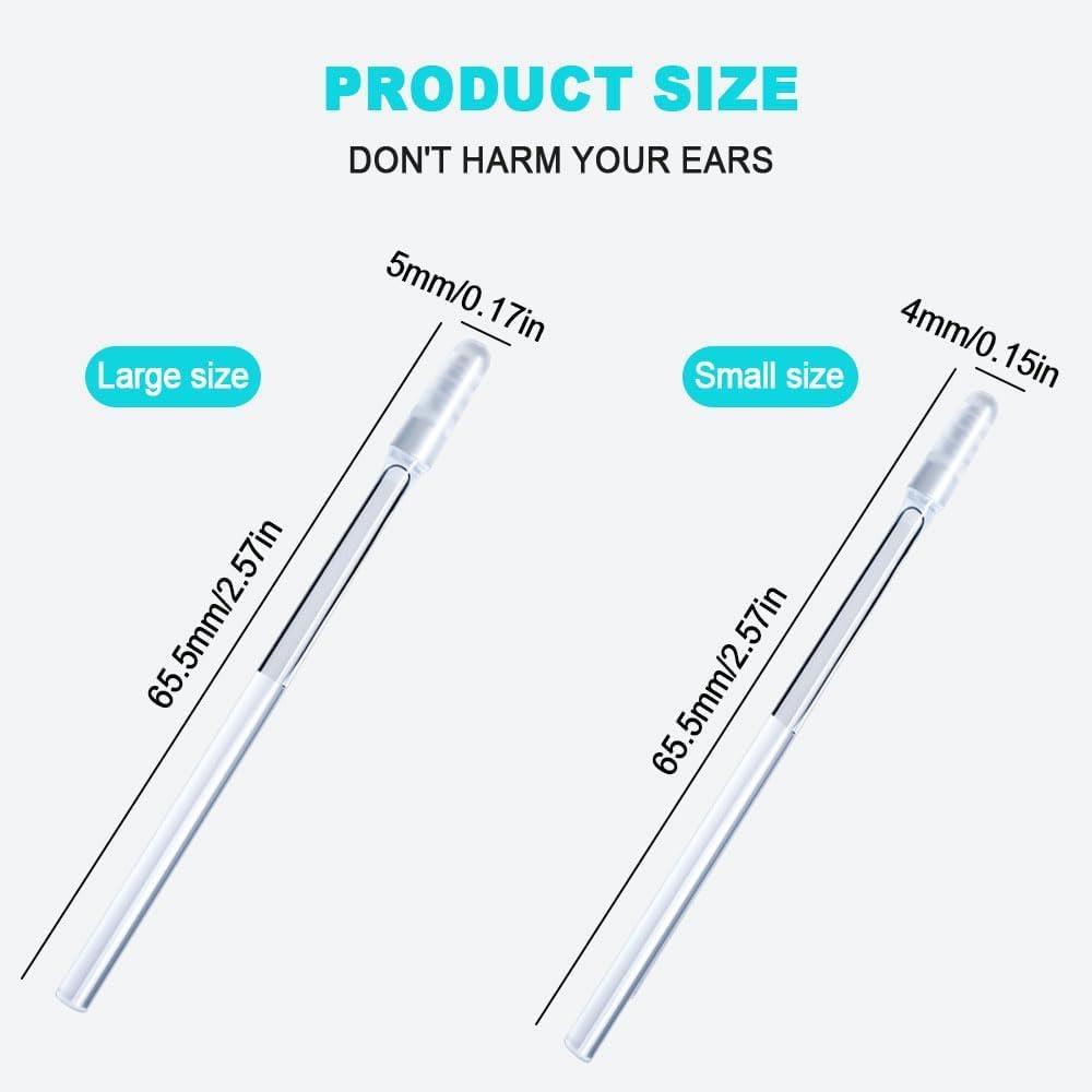 image:imageEarwax Removal Adhesive Swabs 2026 Upgraded Reusable Ear Wax Removal Tools with Dust Cover Packaging Cotonetes para Limpiar Oidos Adhesive Ear Cleaning Sticks for All Ages 72 PCS Large72 Pcs