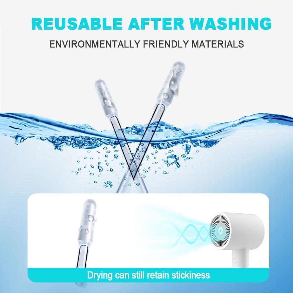 image:imageEarwax Removal Adhesive Swabs 2026 Upgraded Reusable Ear Wax Removal Tools with Dust Cover Packaging Cotonetes para Limpiar Oidos Adhesive Ear Cleaning Sticks for All Ages 72 PCS Large72 Pcs