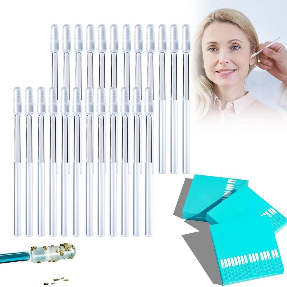 image:imageEarwax Removal Adhesive Swabs 2026 Upgraded Reusable Ear Wax Removal Tools with Dust Cover Packaging Cotonetes para Limpiar Oidos Adhesive Ear Cleaning Sticks for All Ages 72 PCS Large72 Pcs
