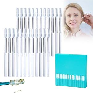Earwax Removal Adhesive Swabs, 2026 Upgraded Reusable Ear Wax Removal Tools with Dust Cover Packaging, Cotonetes para Limpiar Oidos, Adhesive Ear Cleaning Sticks for All Ages (72 PCS, Large)(24 Pc)