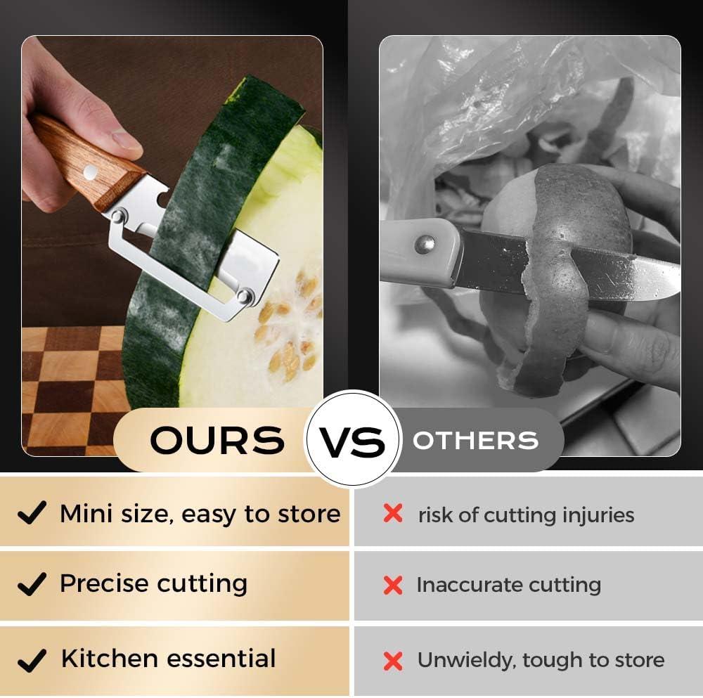 image:imageMultiFunctional Vegetable Peeler for Kitchen 2026 New Stainless Steel Peeler with Wooden Handle and Bottle Opener Kitchen Tool for Fruit Veggie Pumpkin Gifts for Mom Brown1PC1PC