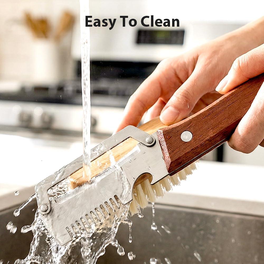 image:imageMultiFunctional Vegetable Peeler for Kitchen 2026 New Stainless Steel Peeler with Wooden Handle and Bottle Opener Kitchen Tool for Fruit Veggie Pumpkin Gifts for Mom Brown1PCBrown2PCS