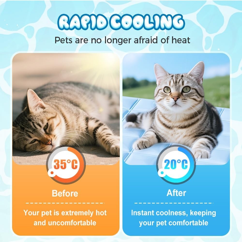image:imageDog Cooling Mat Pad 2026 Upgraded Ice Silk SelfCooling Mat for Pets Reusable WaterFree Summer Cooling Mat for Dogs Cats Kennel Sofa Car Travel PressureActivated Cooling Mats Pink MediumPink