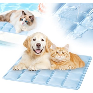 Dog Cooling Mat Pad, 2026 Upgraded Ice Silk Self-Cooling Mat for Pets, Reusable Water-Free Summer Cooling Mat for Dogs Cats Kennel Sofa Car Travel, Pressure-Activated Cooling Mats (Pink, Medium)(Blue)