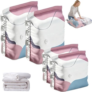 No-Pump Vacuum Storage, 2026 New Large Compression Bags for Blankets, Bedding, Comforters, Jumbo Clothes, Heavy-Duty Press & Seal, No Pump Needed (White, 2PCS, MIX)(White  4PCS)
